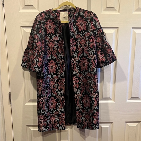 kate spade Jackets & Blazers - Kate Spade Black and Pink Brocade Jacket